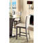Mobilier de salle à manger de style contemporain et contemporain avec coussins en similicuir gris et blanc Style