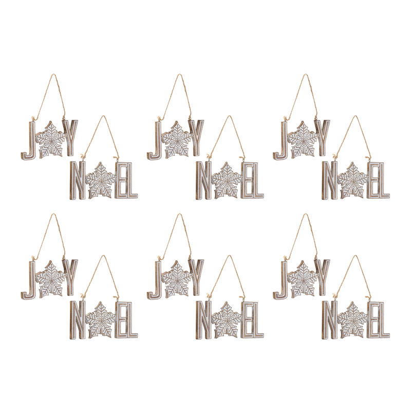 3.5'' Resin Christmas Phrases Holiday Shaped Ornament
