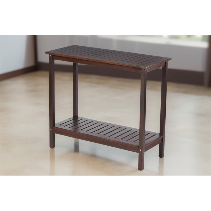 Acacia Wood Console Table （Only Include Table), Brown