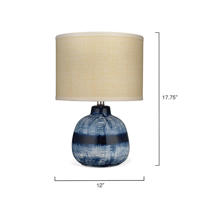 Table Lamp, Beige, 25" H x 15" W x 15" D