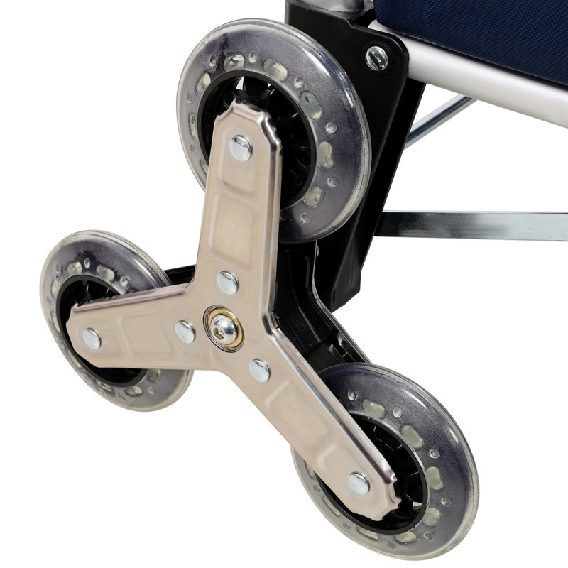 Chariot pliable avec roues triangulaires et sac imperméable amovible, Noir