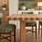 78.7" Modern Geometric Checkered Rectangular Dining Table with Double Pedestal Base