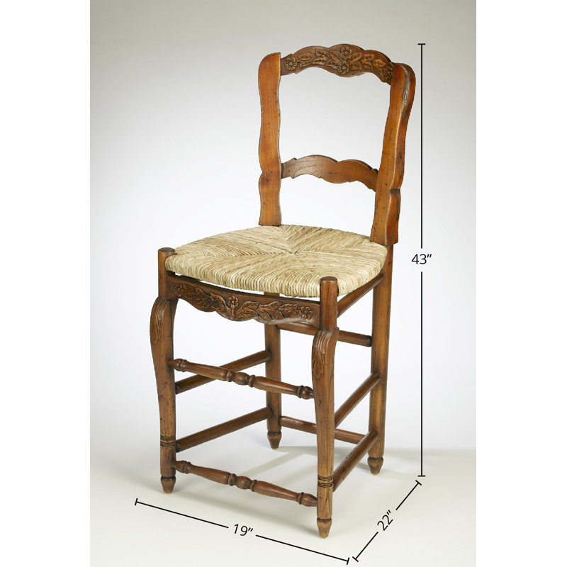 Deirore 43" Counter Stool, Walnut