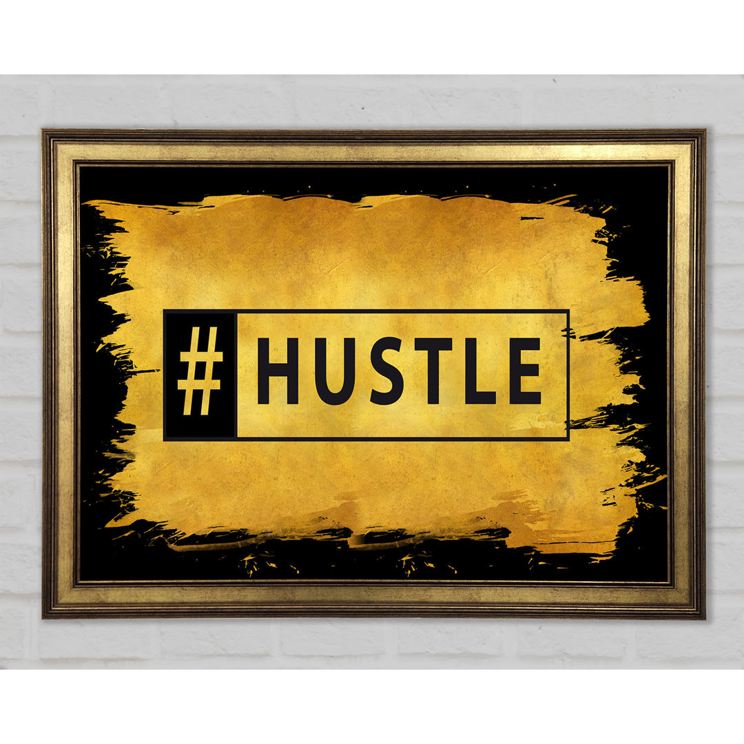 Hashtag Hustle - Single Picture Frame Typography