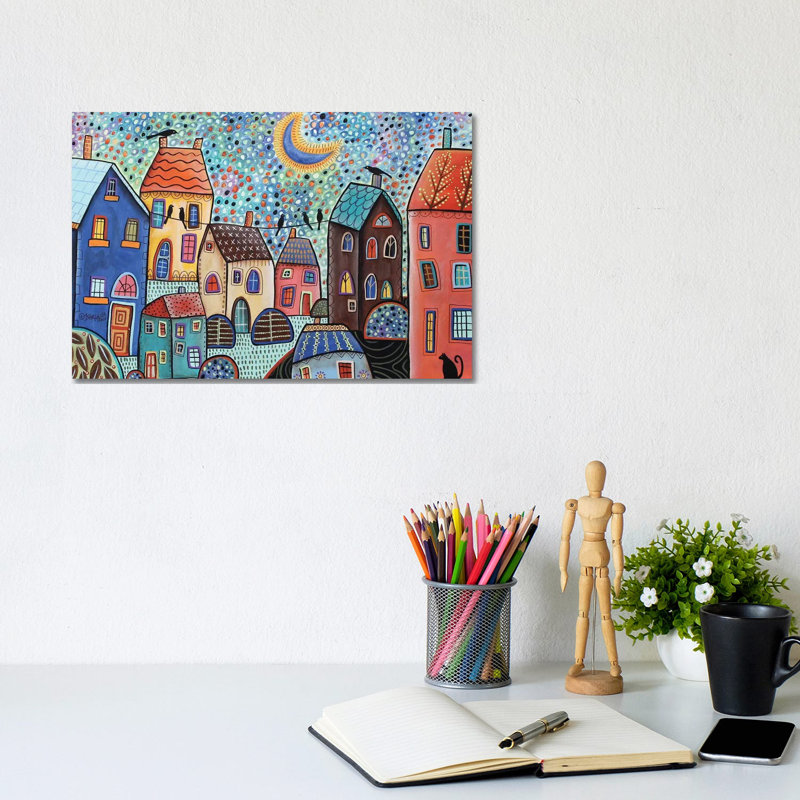 Confetti Sky by Karla Gerard - Wrapped Canvas Painting, 20.32cm H x 30.48cm W x 1.905cm D