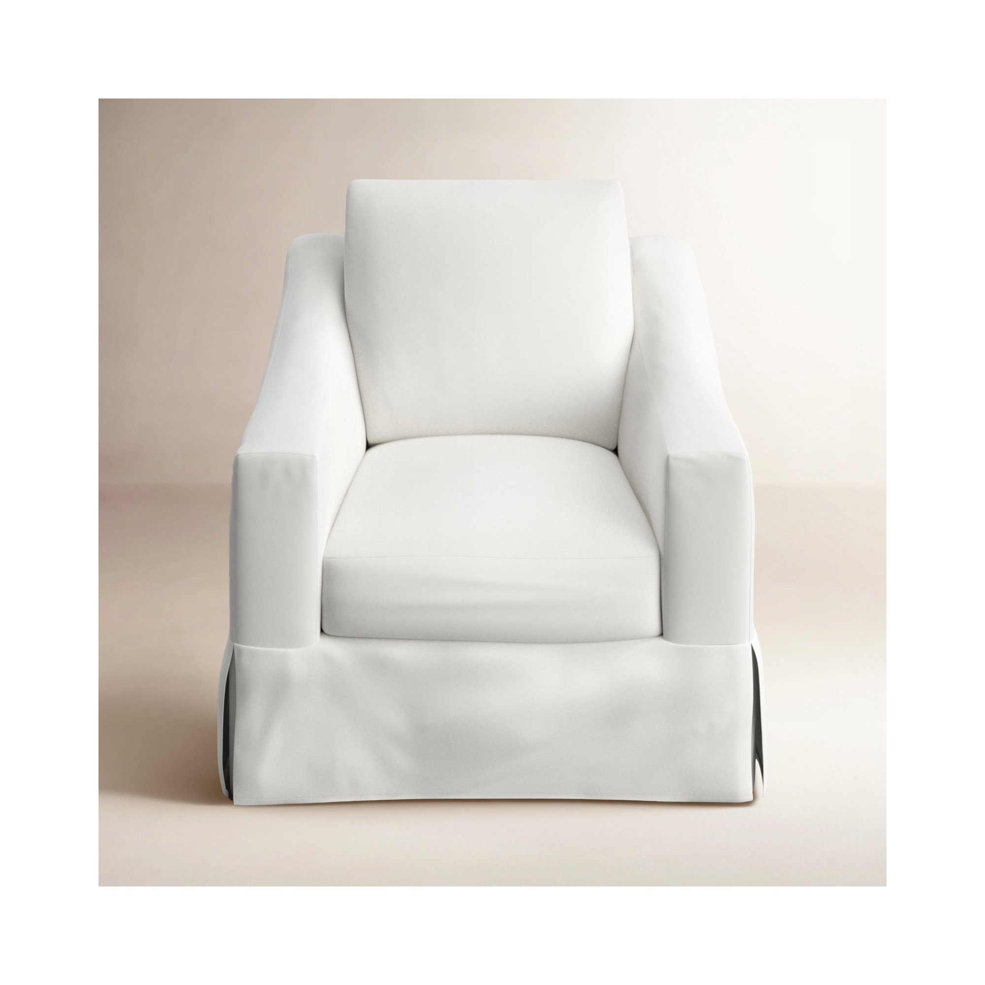 Cranbrook Upholstered Armchair, Canvas Flax Sunbrella® Canvas