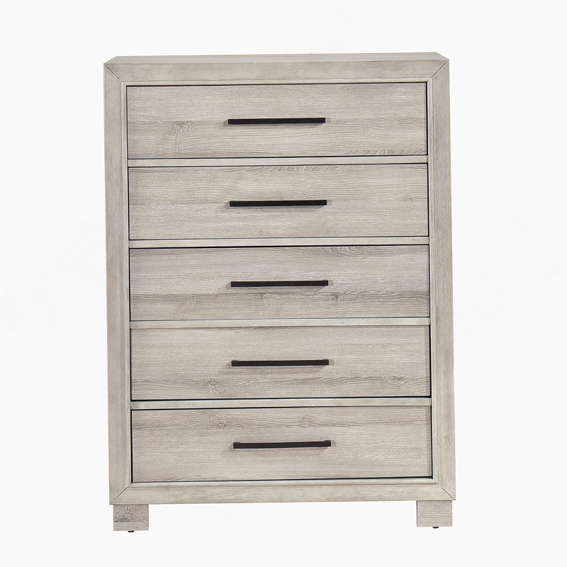 Commode de rangement moderne à cinq tiroirs, commode en bois pour chambre à coucher