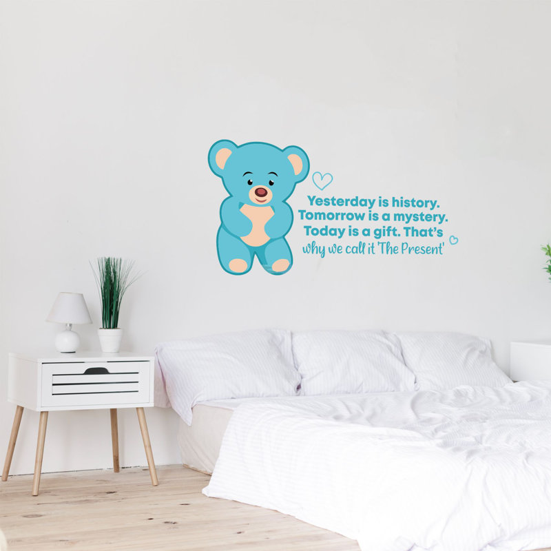 Text & Numbers Wall Decal, 15" H x 30" W x 0.05" D