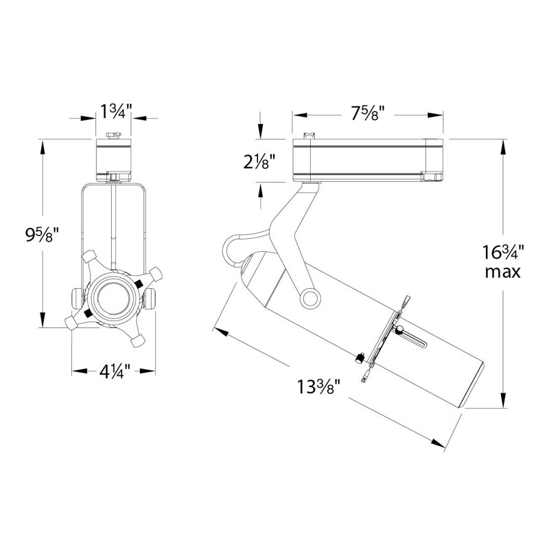 Tête de projecteur à cadre LEDme®, Noir, 3000 K
