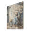 Fleurs blanches et bleues - Impression sur bois-1750432182