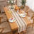 Farmhouse Rustic Table Runner With Tassels-709931507