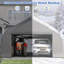 20 pi L 30 pi. D Abri d'auto robuste, tente de voiture portative en forme d'arc, protection contre les rayons UV imperméable avec des parois latérales et des portes enroulables, installation facile pour un camion de voiture-bateau, abri extérieur de tente de voiture en tissu toutes saisons-128975954