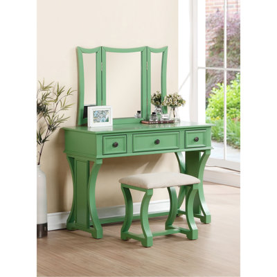 Ensemble de meuble-lavabo unique moderne avec tabouret pliable et miroir