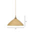 Spun 1-Light Natural Bamboo Pendant, Large-388825171