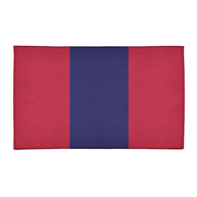 Tapis à rayures bleu marine/rouge anthracite St Louis