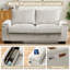 Canapé en velours côtelé 71 po LoveSeat-668629446