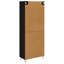  Highboard Black Oak 69.5 X 34 X 180 Cm Engineered Wood-1204700632