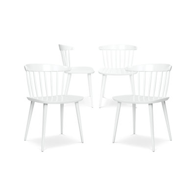 Modholic Brook Dining Chair, White (Set Of 4)