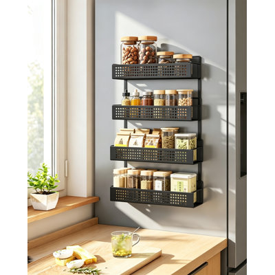 Magnetic Kitchen Spice Racks, No Drilling