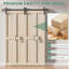 Porte pliante en bois de pin massif assemblé avec trousse de quincaillerie-112474390-112474387
