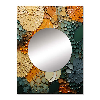 Macle Hardedge Art Earthy Euphony VI - Hard Edge Painting Unique Wall Mirror, Modern Mirror, Printed Metal Art