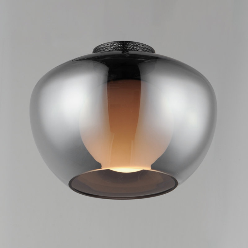 Incognito 1 - Light Flush Mount, Heritage Brass, Frost