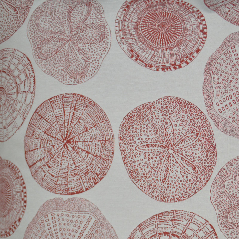 Sand Dollar Pillow Cover & Insert, Red, Square 20"