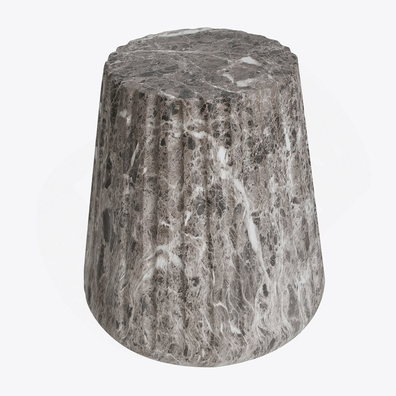 Table d'appoint d'extérieur sculptée Cleme, brun, Brun
