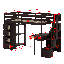 Lit mezzanine avec tiroirs de rangement-1715236791