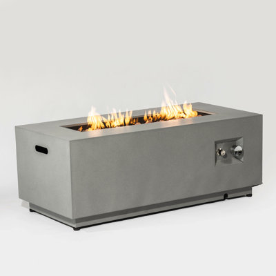 Outdoor 42Inch Fire Table With Propane - Efficient Heating & Adjustable Flame, High Features, Space Saving, Easy Cleaning Maintenance, Glass Windshield Steel Flame Generation, Intensity, , Efficient,