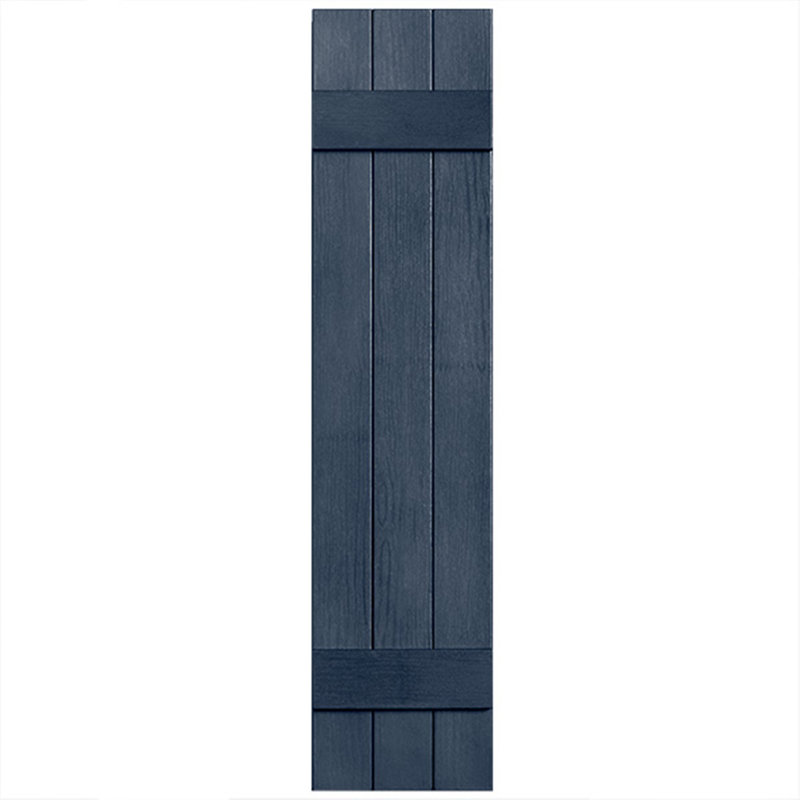 Paire de volets en vinyle fermés deux lattes, trois planches, 42 po, Royal