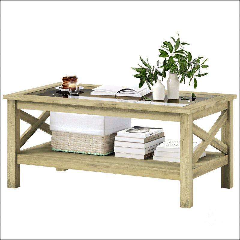 Glass Coffee Table, Gray