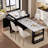 Kitchen Island With Extendable Dining Table, Power Outlet, 2 Drawers, 2 Side Open Shelves And Double-sized Storage Design