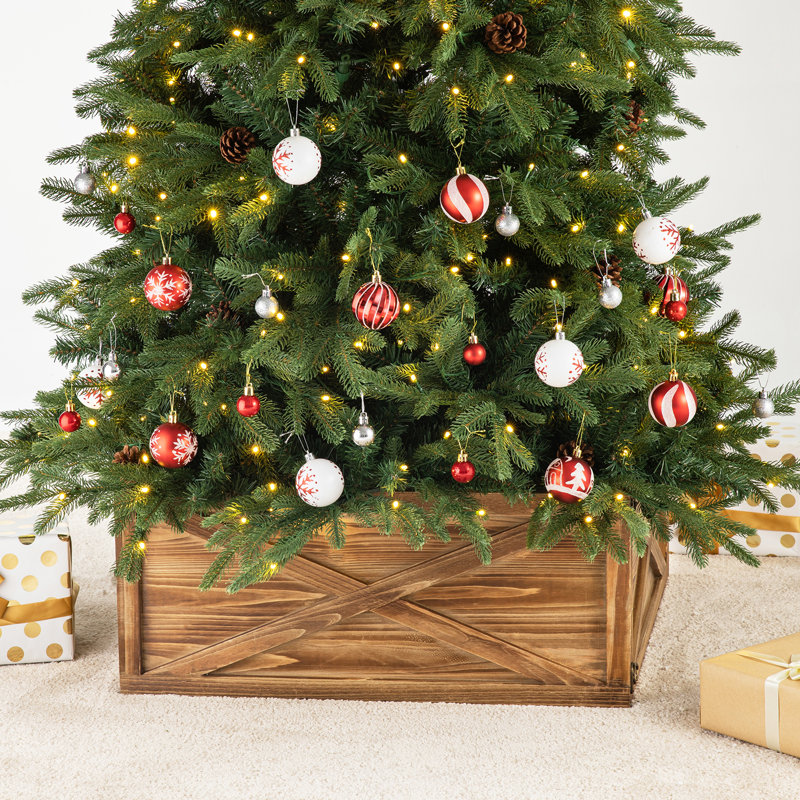 St Ives Solid Wood Tree Collar, 11.5" H x 26" W, Brown