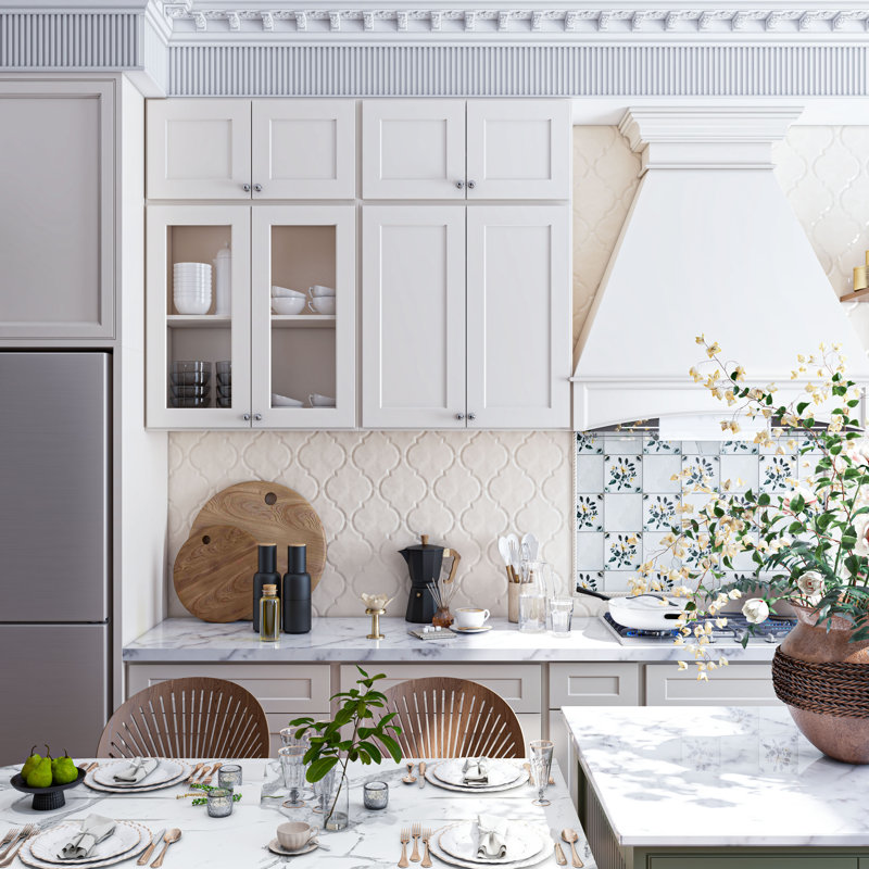 Armoire de cuisine murale moderne, rangement au-dessus de la cuisinière / au-dessus du réfrigérateur, 36", 12"