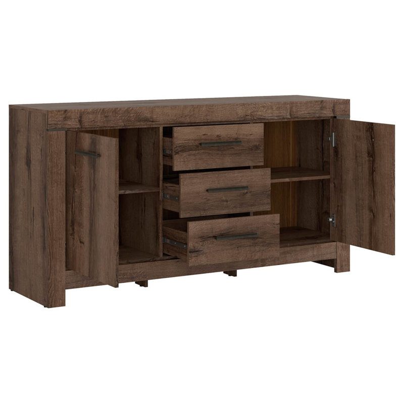 2 - Door Rectangle Accent Cabinet, Oak Monastery
