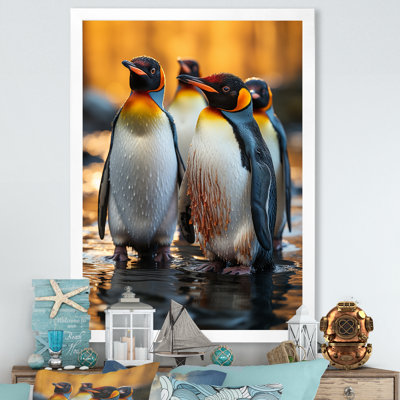 «Playful Snow Wonders Penguins II», reproduction sur toile