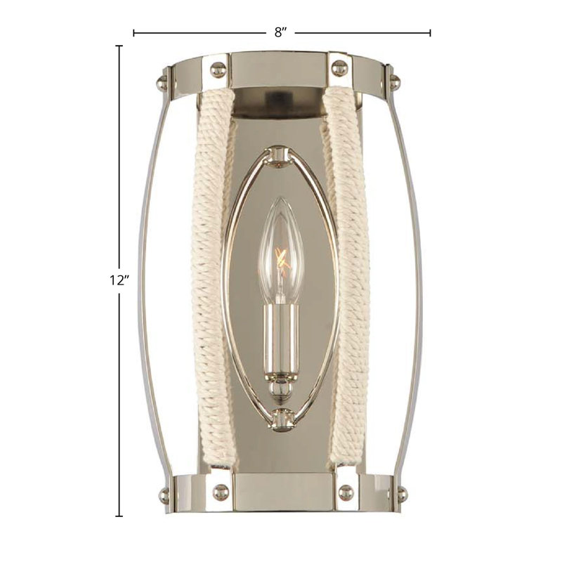 Bradbury 1 LT Polished Nickel Wall Sconce Kalco