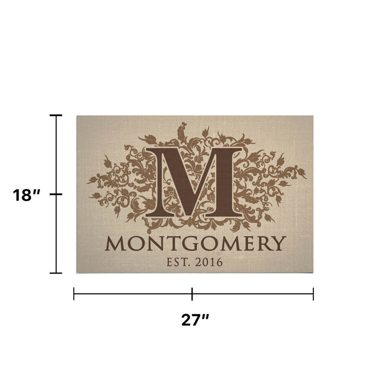 Tapis d'entrée antidérapant à motif floral 18 po x 27 po Penick, Oui