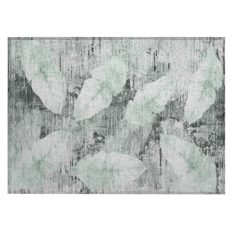 Machine Washable Indoor/Outdoor Arline ACN2172 Floral Rug
