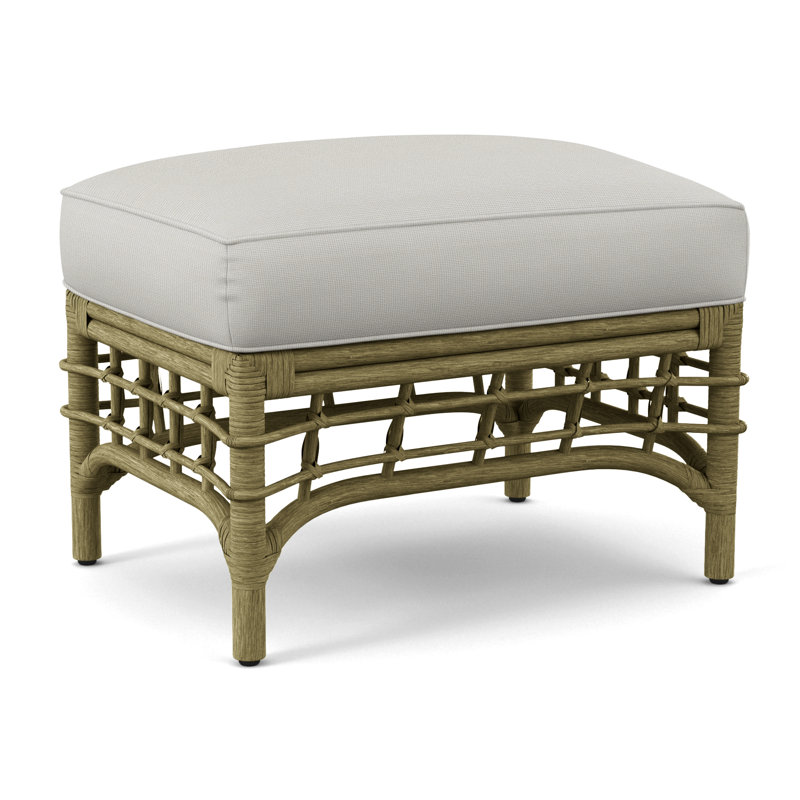 Bridgehampton Ottoman, Salsa Stripe; 0210-21, Mushroom