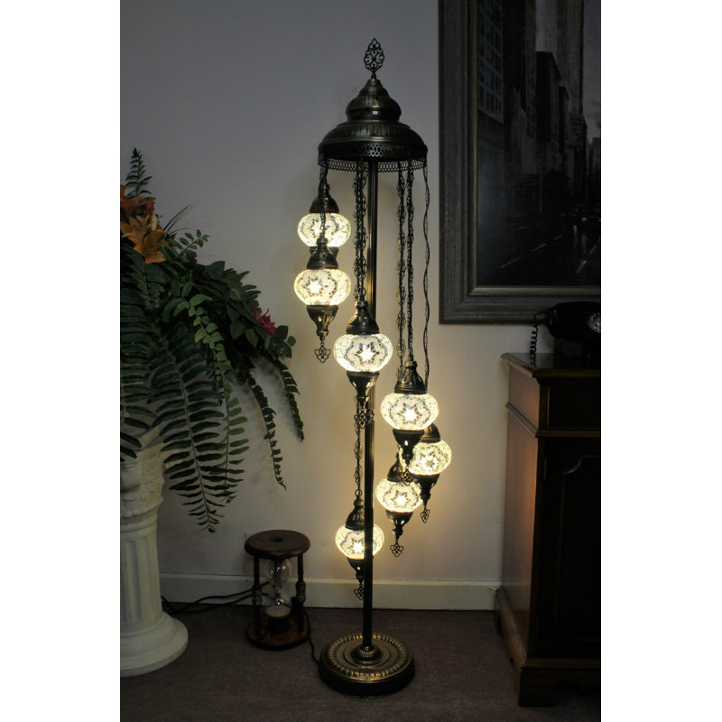 Flynn 165cm Lighting Floor Lamp, Antique Bronze, White