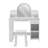 Kids Vanity with Lighted Mirror, 2 in 1 Little Vanity Table & Stool, Kids Makeup with Bookshelf, Drawer & Open Shelves for 3-9 Yrs-1533878589