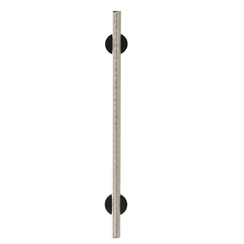 Poignée barre Transcendent, Noir mat / nickel poli, 7.5625"