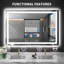 Miroir de salle de bain sans cadre à DEL, miroir intelligent-809660096