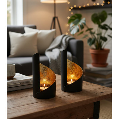 2 Piece Metal Tabletop Pillar Set