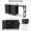 Îlot de cuisine 78,3 po avec table de barbecue pliable et plateau en acier inoxydable-2026738558
