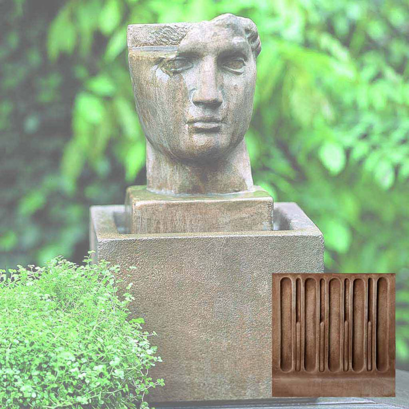 Renfri Hand Crafted Weather Resistant Table Top Fountain, Brownstone