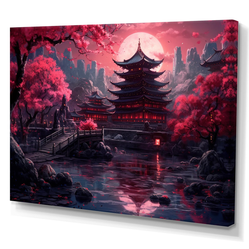 Terre du soleil levant sur toile, H 12 po x l 20 po x P 1 po, Toile tendue