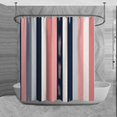 Rideau de douche à rayures